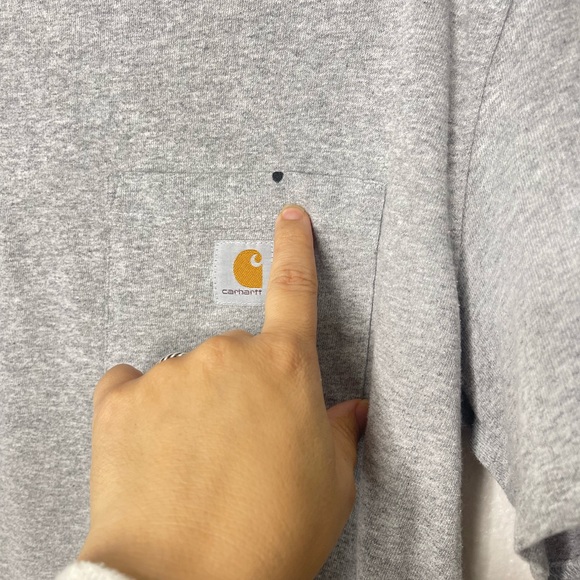Carhartt Men's T-Shirt Workwear Pocket Basic Heavyweight Gray Size Small - Picture 3 of 4